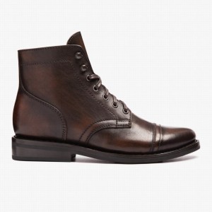 Thursday Boots Captain Naisten Nauhasaappaat Mustat Kahvi | ORQ8441NE