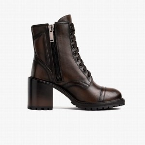 Thursday Boots Rebel Naisten Nauhasaappaat Mustat Kahvi | QAI8312YL