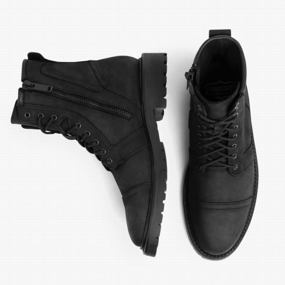 Thursday Boots Casa Moto Miesten Nauhasaappaat Mustat | MKN4637BE