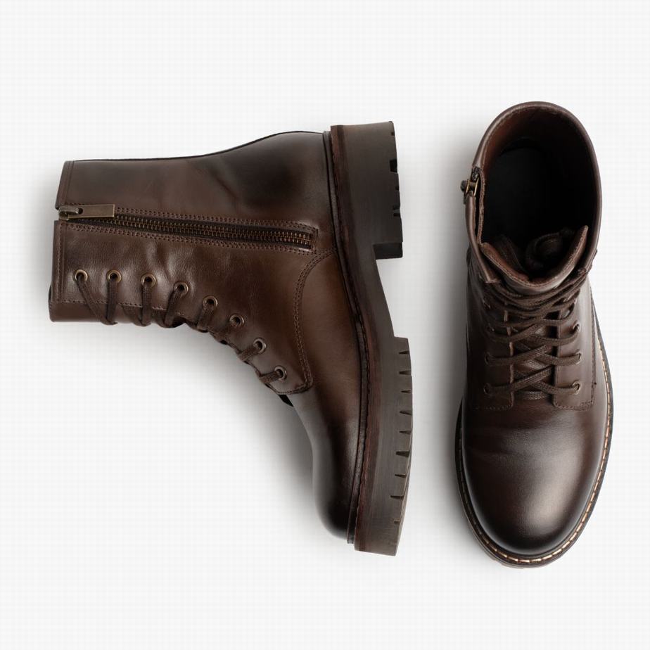 Thursday Boots Combat Naisten Nauhasaappaat Kahvi | DGZ1182ON