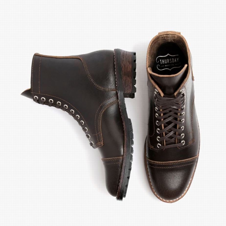 Thursday Boots Logger Miesten Nauhasaappaat Kahvi | GLQ3571DB