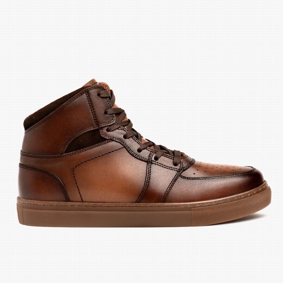 Thursday Boots Showtime Miesten Korkeavartiset Tennarit Brandy | FXY5356DW