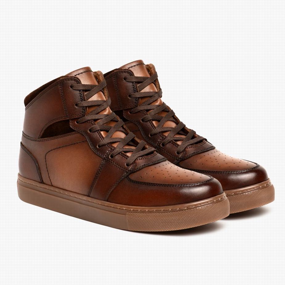 Thursday Boots Showtime Miesten Korkeavartiset Tennarit Brandy | FXY5356DW