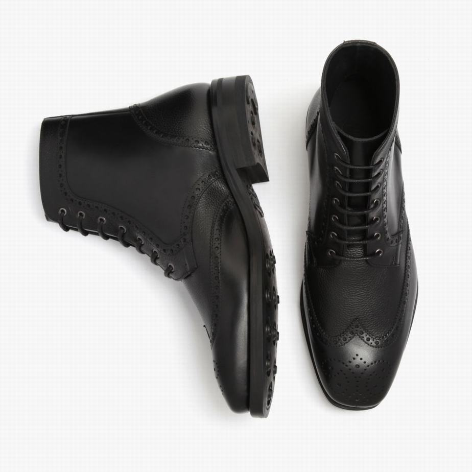 Thursday Boots Wingtip Miesten Nauhasaappaat Mustat | CNE7738MO